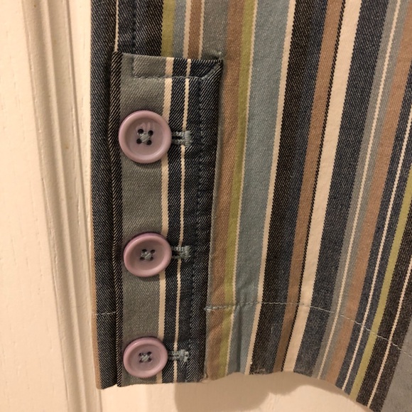 Loft stripped capris with bottom ankle detail - Picture 3 of 8